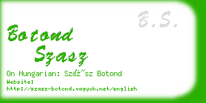 botond szasz business card